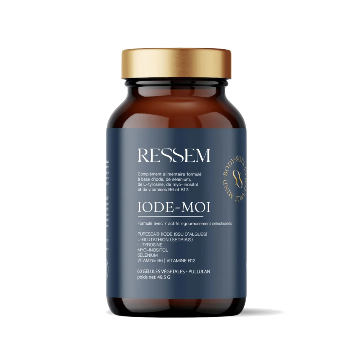 Pot IODE-MOI, complément thyroïde à l'iode marin et sélénium RESSEM